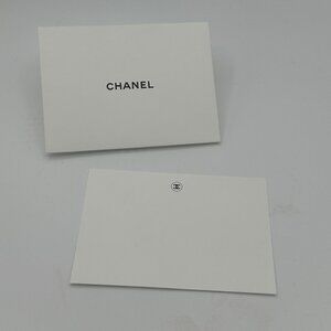 Authentic CHANEL Blank Gift White Card With Envelope 5" x 3.75" New